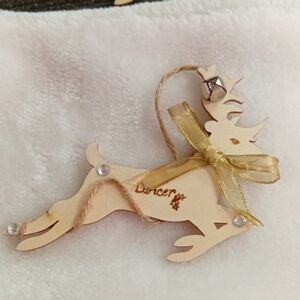 Elegant Gold Reindeer Ornament